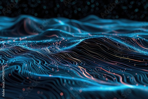 A topographic heartbeat, with lines that expand and contract like a pulse, symbolizing the living earth on a cosmic black backdrop in a 4K loop.