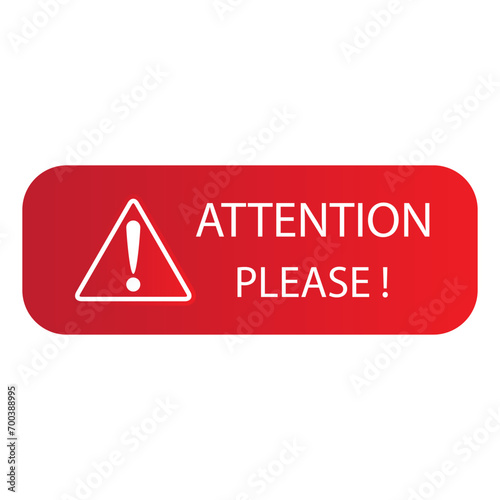 Vector red attention please badges important message warning frame illustration