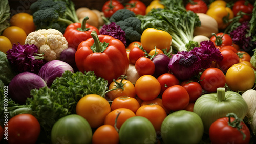 Assortment of fresh organic vegetables