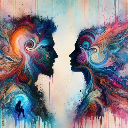 colorful couple