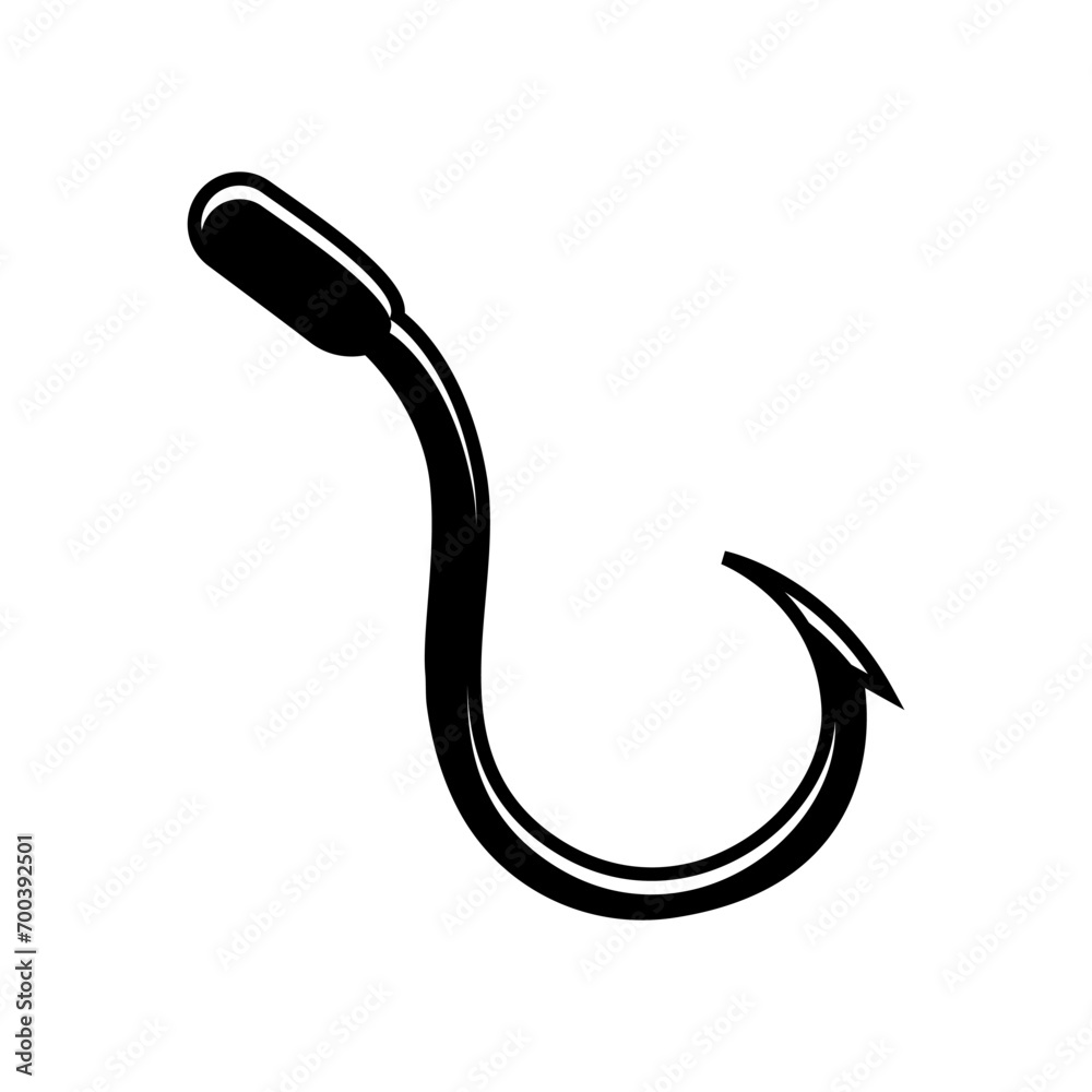 fishing hook on white background
