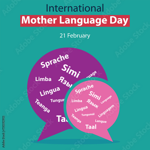 illustration vector graphic of Speech bubbles contain different languages, perfect for international day, mother language day, celebrate, greeting card, etc.