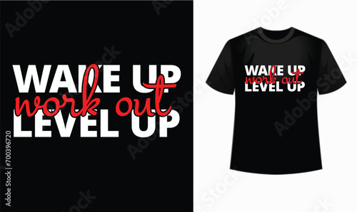Wake up work out level up T shirt, Workout, Fitness , minimalist t-shirt