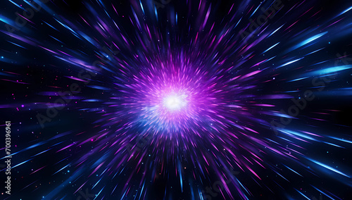 purple burst at a dark night background