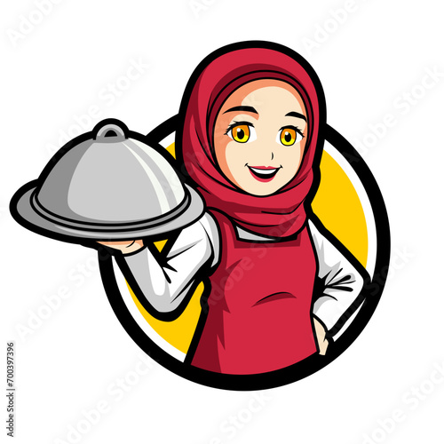 Muslim Female Chef with Hijab