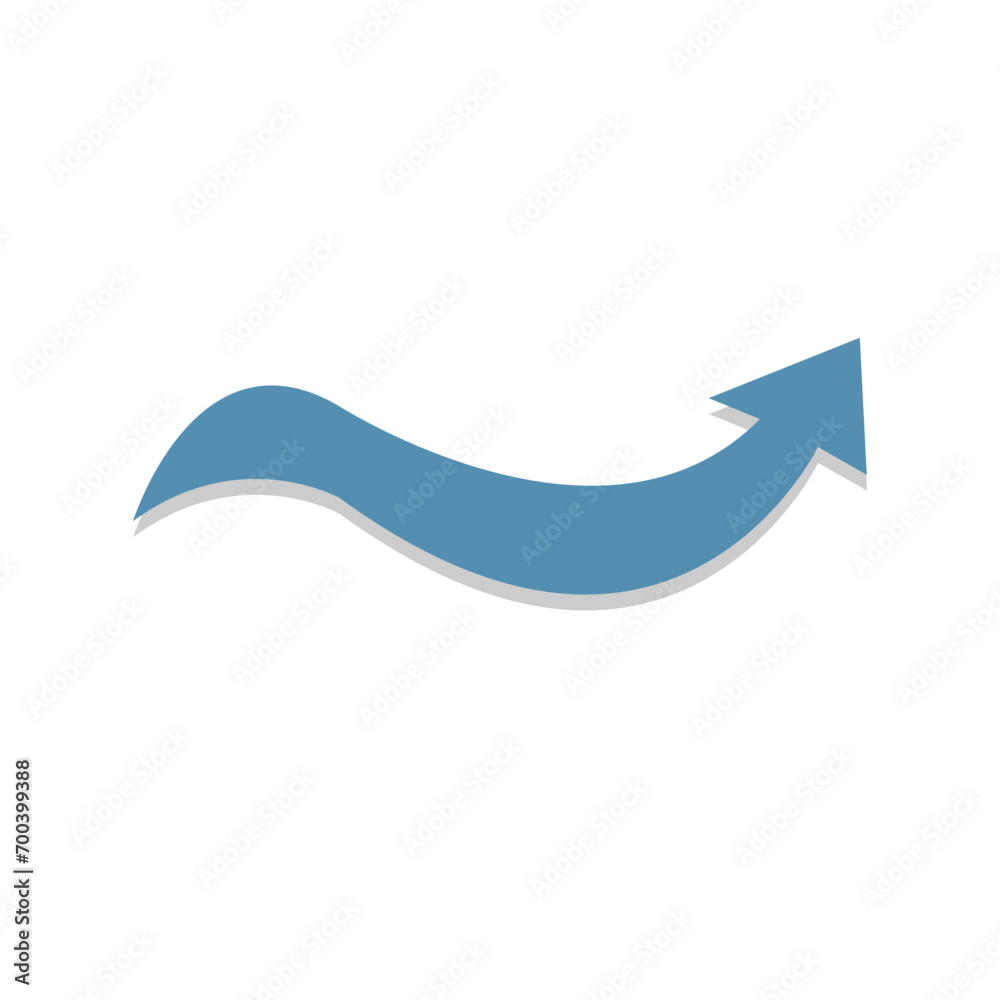 Arrow going up and getting bigger with white background. Arrow going up and getting bigger with white background.