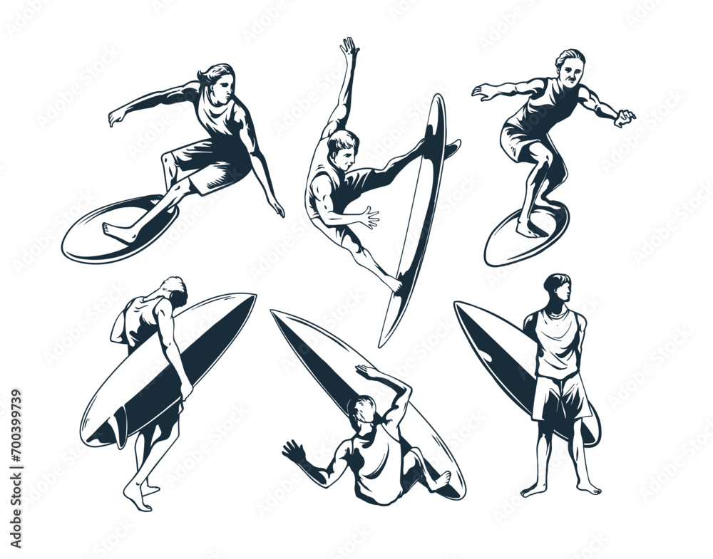 surfing set of element design