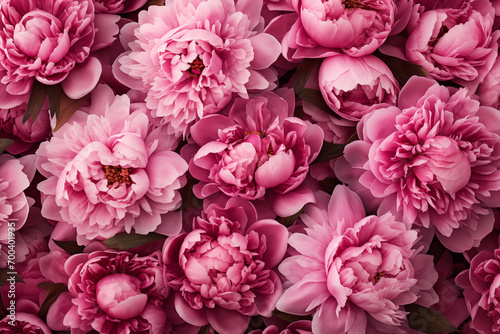 Fresh flower wall of beautiful pink peonies, beautiful background
