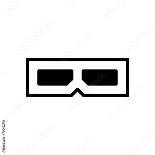 3D glasses icon vector design template