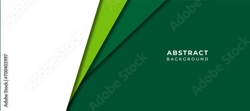 papercut green background vector illustration. modern papercut background