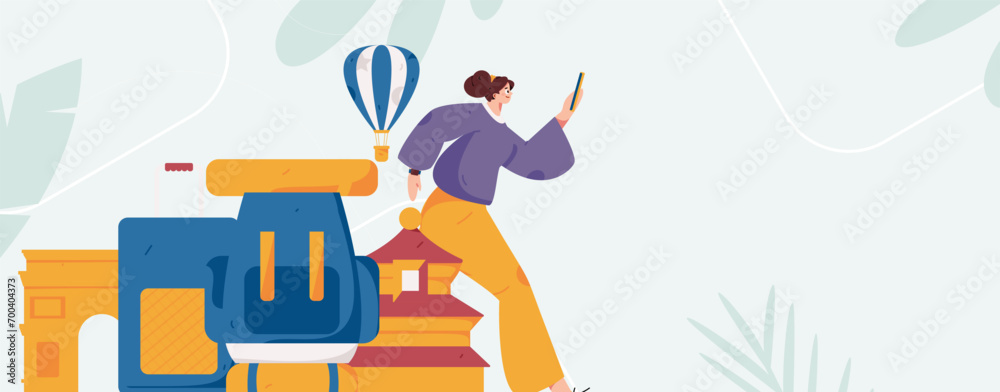 Holiday travel travel characters internet background vector hand drawn illustration
Holiday travel travel characters internet background vector hand drawn illustration