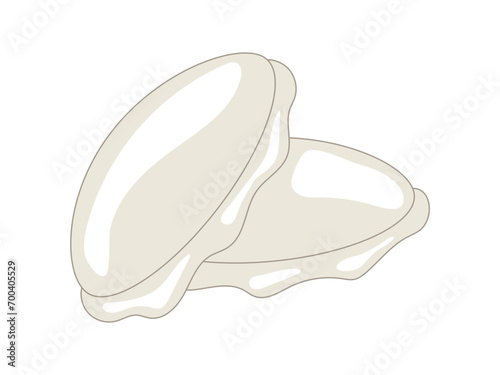 Hand drawn homemade dumplings. Vector isolated illustration of food