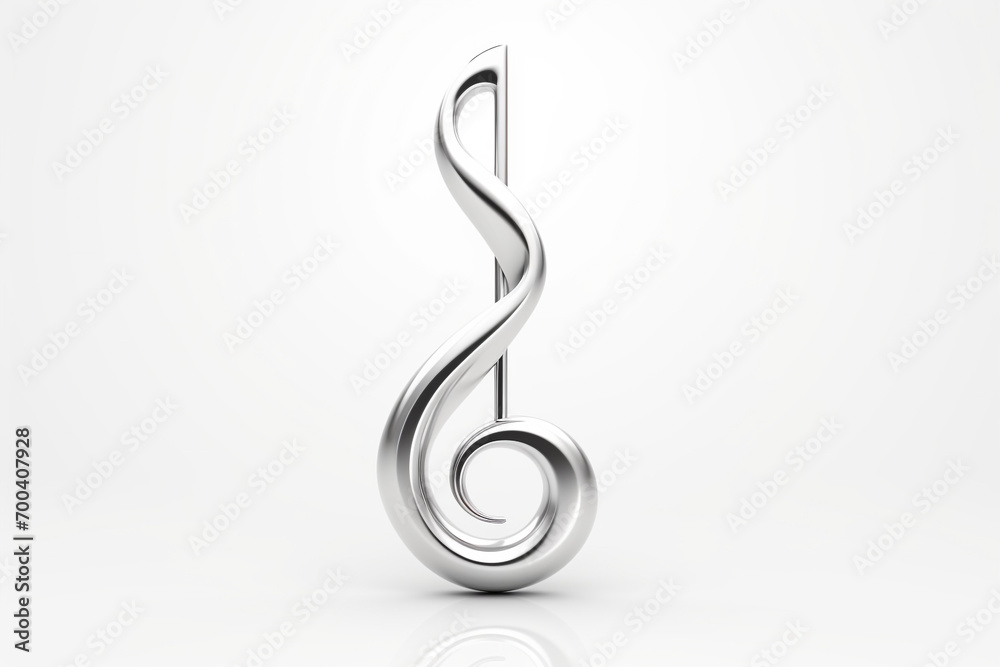 Musical Note Illustration 3D white background Musical Note Illustration 3D white background