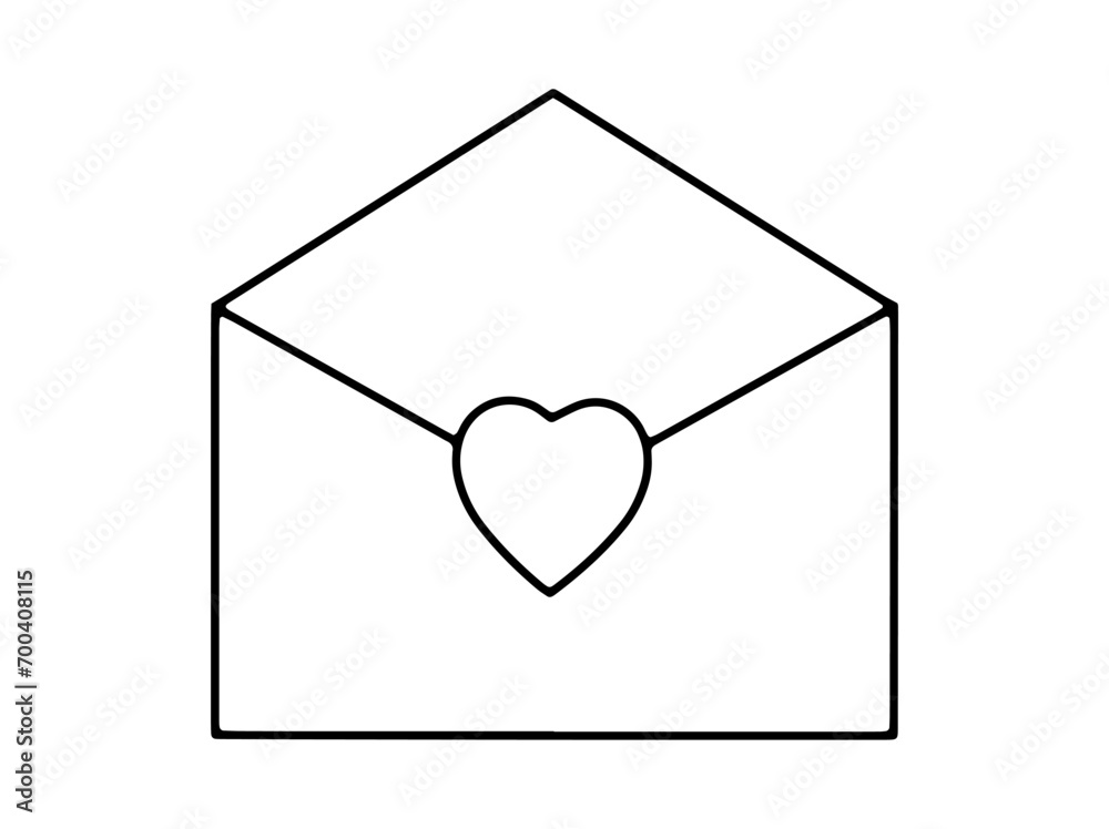 Line Art Heart Letter Illustration
Line Art Heart Letter Illustration