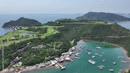 Po Toi O Chuen Clearwater Bay Golf and Country Club ,a golf course Campsite yacht marina club providing sports recreation beach camping dining country park facilities, in Sai Kung Tseung Kwan O  photo