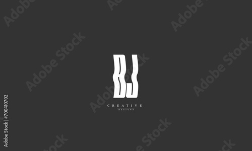 Alphabet letters Initials Monogram logo BJ JB B J