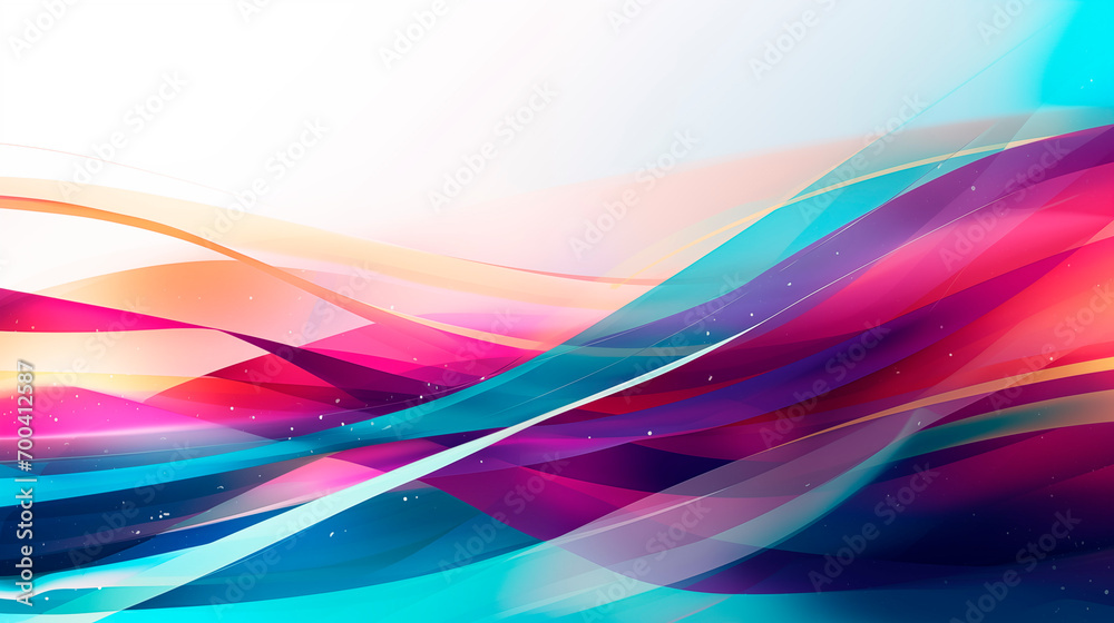 Obraz premium カラフルな波の抽象