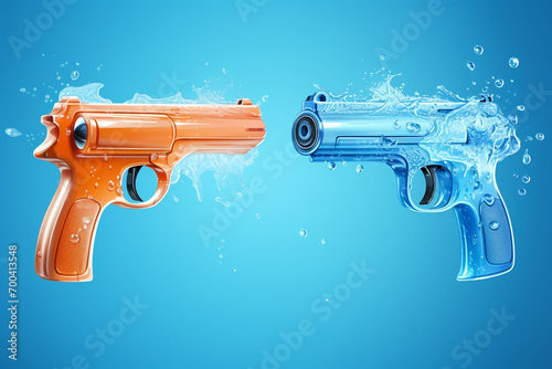 3D water gun toy illustration photo