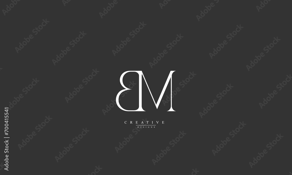 Alphabet letters Initials Monogram logo BM MB B M Alphabet letters Initials Monogram logo BM MB B M