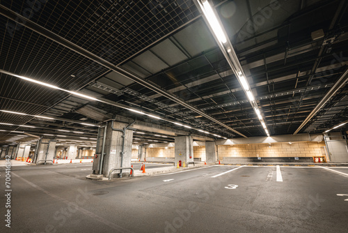 Large underground car park.