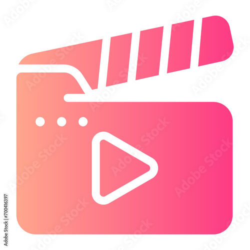 clapperboard Gradient icon
