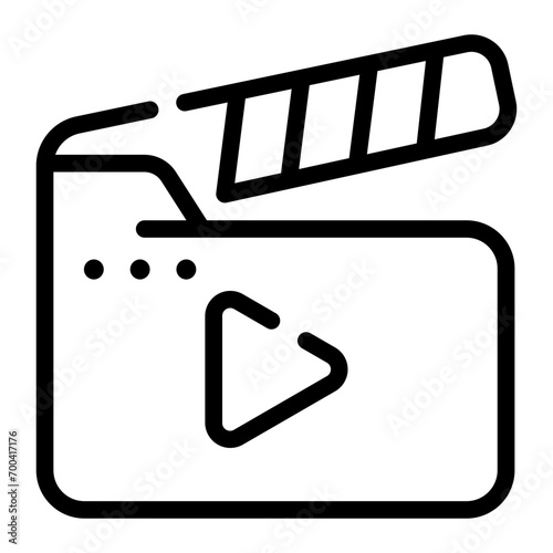 clapperboard Line Icon