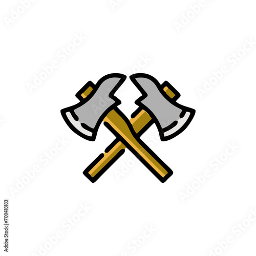 Lumberjack modern logo, woodcutter design, woodman illustration, lumberman symbol, ax vector.