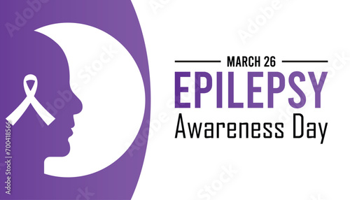 Epilepsy awareness day is observed every year in March. Holiday, poster, card and background vector illustration design.