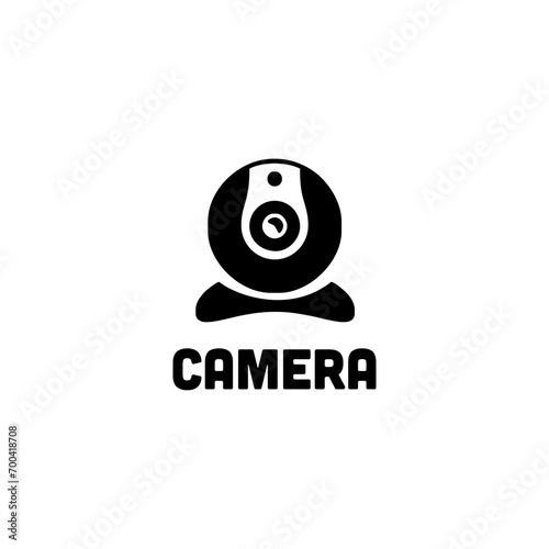 Camera logo design, illustration webcam symbol.