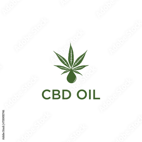CBD oil logo vector, cannabis symbol, illustration marijuana, hemp plant sign for company icon.