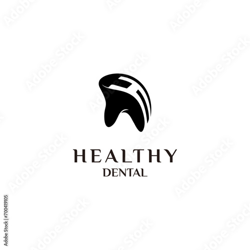 Letter H dental logo vector, healthy dentist symbol, dentistry care design, oral illustration, tooth icon for the company.