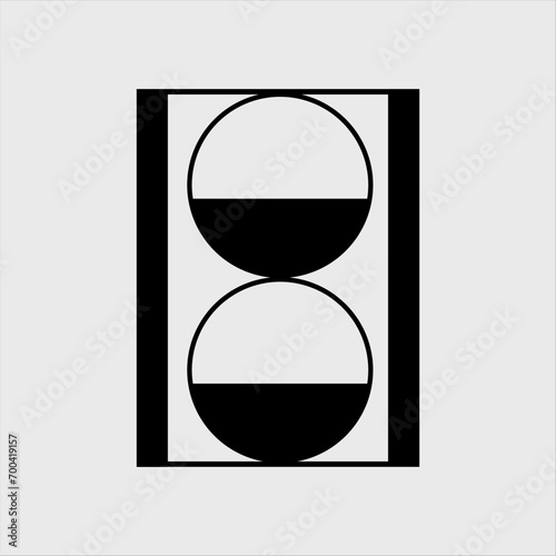 hourglass logo vector illustration design for use brand identity symbol