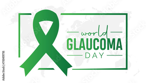 World Glaucoma day is observed every year in March. Holiday, poster, card and background vector illustration design.