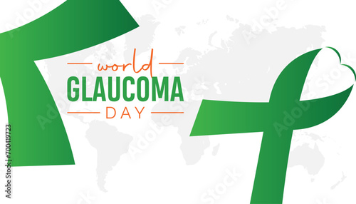 World Glaucoma day is observed every year in March. Holiday, poster, card and background vector illustration design.