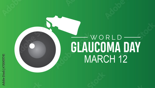 World Glaucoma day is observed every year in March. Holiday, poster, card and background vector illustration design.