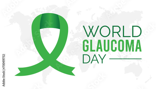 World Glaucoma day is observed every year in March. Holiday, poster, card and background vector illustration design.