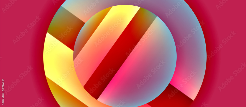Glossy metal glowing circles geometric background. Minimal abstract composition. Vector illustration For Wallpaper, Banner, Background, Card, Book Illustration, landing page Glossy metal glowing circles geometric background. Minimal abstract composition. Vector illustration For Wallpaper, Banner, Background, Card, Book Illustration, landing page