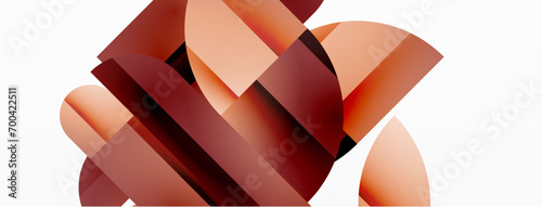 Abstract masterpiece formed by delicate interplay of circles, squares, and triangles. Geometric elements converge in harmonious chaos, evoking sense of modern creativity. Symphony of shapes