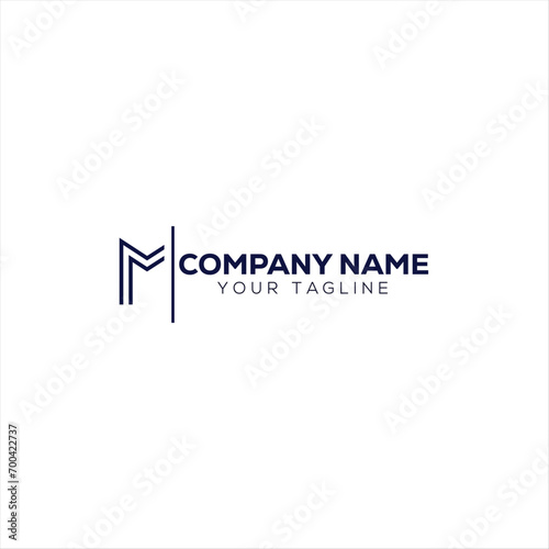 New M Business logo design 