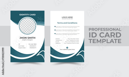 Simple Officer, Student, Employee Identity Card Template Design.