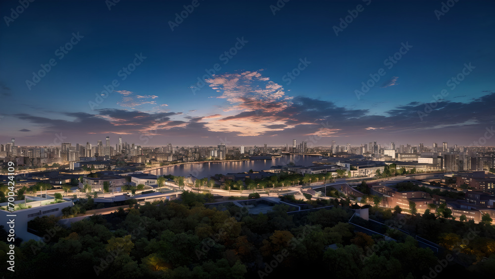 Fototapeta premium modern urban architectural landscape