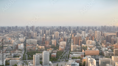 Modern metropolis, city skyline, urban architecture © Wang
