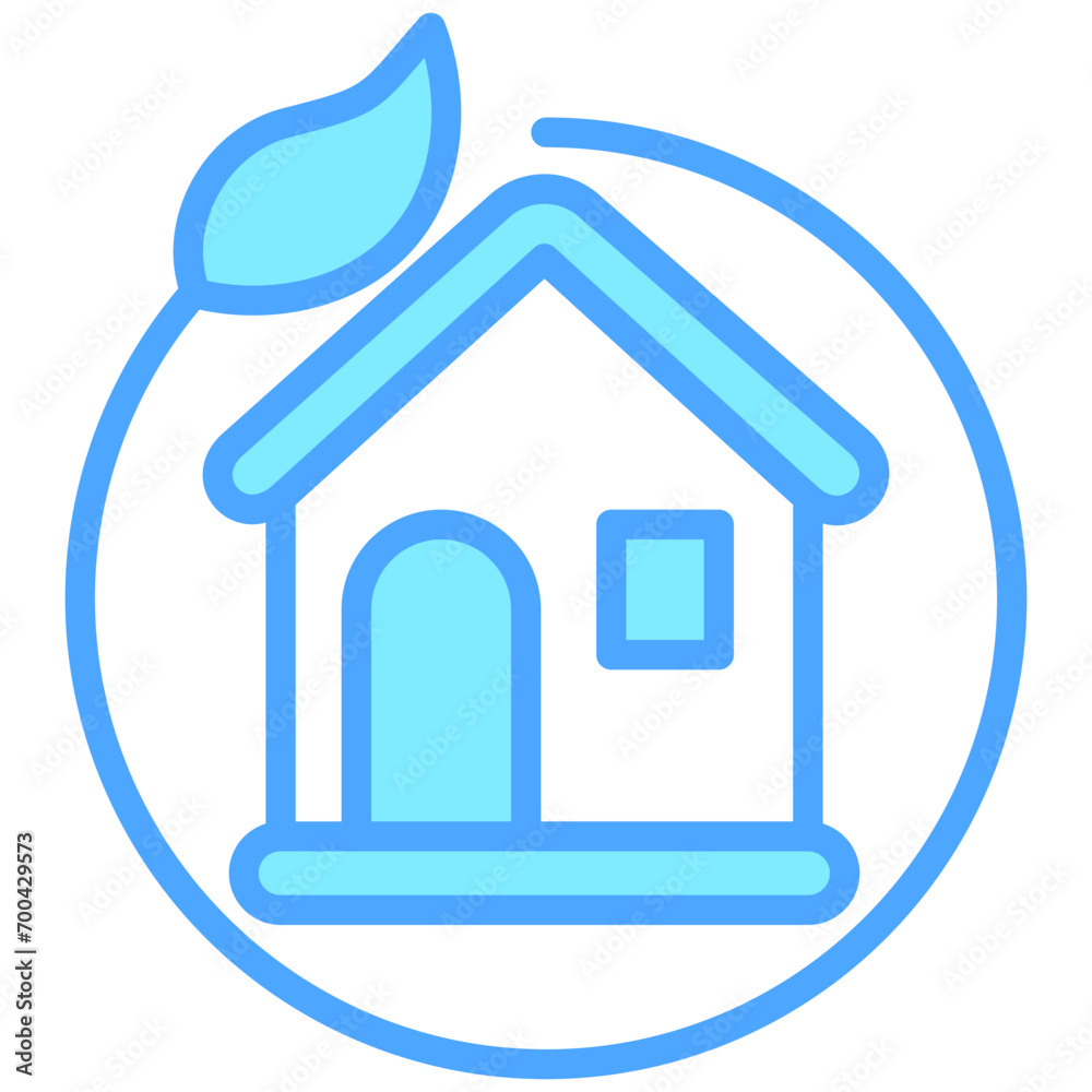 Sustainable Living blue color icon, related to renewable energy, green energy. use for web, digital and app development Sustainable Living blue color icon, related to renewable energy, green energy. use for web, digital and app development