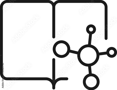 Chemical Compound By Book Pictogram For Apps, Sites, Design
