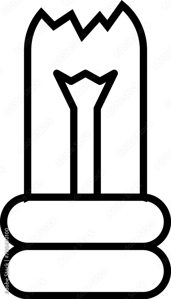 Broken Lamp Vector Symbol for Adverts. Suitable for books, stores, shops. Editable stroke in minimalistic outline style. Symbol for design Broken Lamp Vector Symbol for Adverts. Suitable for books, stores, shops. Editable stroke in minimalistic outline style. Symbol for design