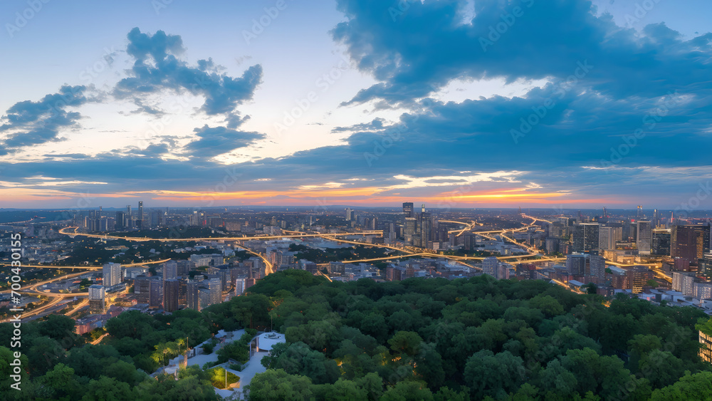 Modern metropolis, city skyline, urban architecture Modern metropolis, city skyline, urban architecture