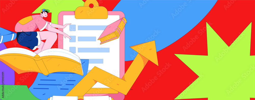 Education and learning people flat vector concept hand drawn illustration
Education and learning people flat vector concept hand drawn illustration