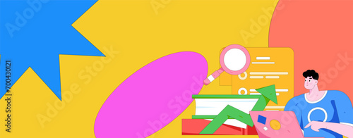Education and learning people flat vector concept hand drawn illustration 