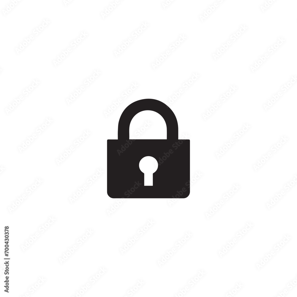 Lock icon isolated on white background vector. Lock icon isolated on white background vector.