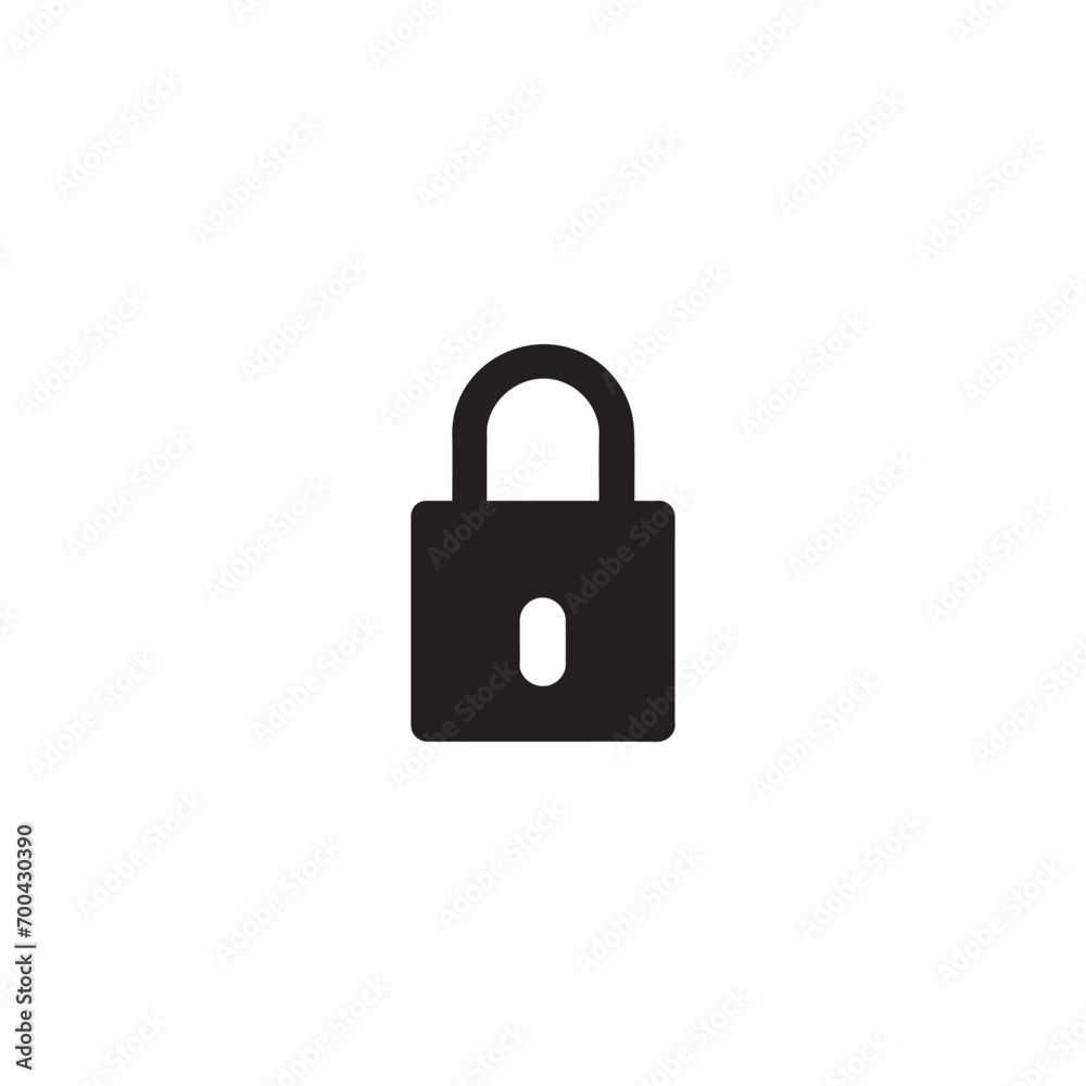 Lock icon isolated on white background vector. Lock icon isolated on white background vector.